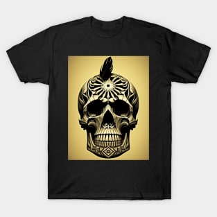 skull with feathers T-Shirt